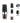 Black Salt & Pepper Grinder Set, Adjustable Coarseness, 2pcs